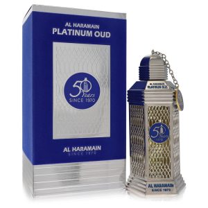 Al Haramain 50 Years Platinum Oud by Al Haramain Eau De Parfum Spray 3.3 oz