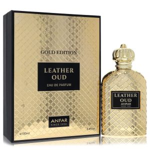 Anfar Leather Oud Gold Edition by Anfar   Eau De Parfum Spray 3.4 oz