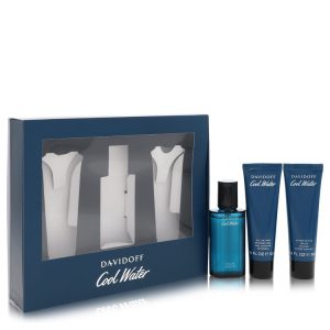 Cool Water by Davidoff Gift Set -- 1.4 oz Eau De Toilette Spray +1.7 oz After Shave Balm+ 1.7 oz Shower Gel