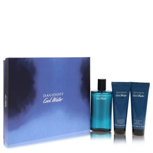 Cool Water by Davidoff Gift Set -- 4.2 oz Eau De Toilette Spray + 2.5 oz After Shave Balm + 2.5 oz Shower Gel