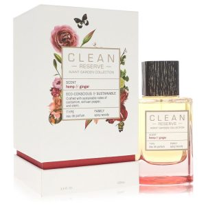 Clean Reserve Hemp & Ginger by Clean    Eau De Parfum Spray 3.4 oz