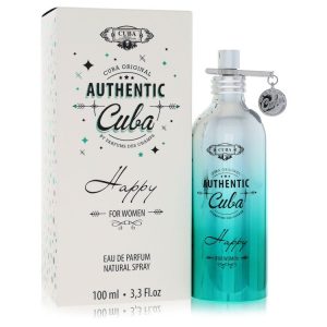 Cuba Authentic Happy by Fragluxe  Eau De Parfum Spray 3.3 oz