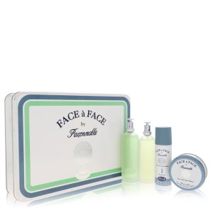 Face A Face by Faconnable Gift Set -- 5 oz Eau De Toilette Spray + 5 oz Deodorant Spray + 3.3 oz After Shave + 5 oz Soap