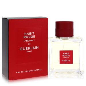 Habit Rouge L'instinct by Guerlain   Eau De Toilette Intense Spray 1.6 oz