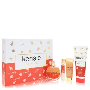 Kensie So Pretty by Kensie Gift Set -- 3.4 oz Eau De Parfum Spray + .34 oz Mini EDP Spray + 2.5 oz Body Glow Oil + 6.8 oz Body Lotion