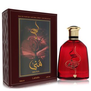 Lattafa Muna by Lattafa Eau De Parfum Spray 3.4 oz