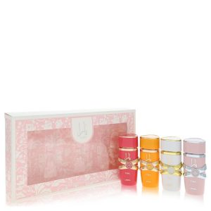 Lattafa Yara by Lattafa  Gift Set -- Mini My Yara EDP Collection Set contains Yara, Yara Moi, Yara Tous, Yara Candy all sized 0.08 oz EDP