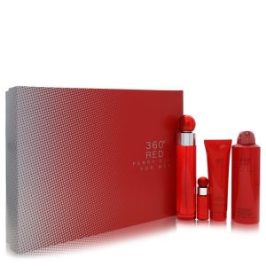 Perry Ellis 360 Red by Perry Ellis Gift Set -- 3.4 oz Eau De Toilette Spray + .25 oz Mini EDT Spray + 6 oz Body Spray + 3 oz Shower Gel