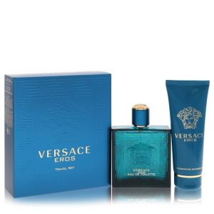 Versace Eros by Versace Gift Set -- 3.4 oz Eau De Toilette Spray + 3.4 oz Shower Gel